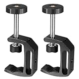 2 Stück C Klemmen, Tischklemmen Verstellbar, 0-47mm Einstellbar Trägerklemme für Rohr C Zwinge, Aluminium Schraubzwinge, Schraubklemme für Holzarbeiten Schublade Installation Schweißen Tischlerei