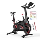 Bluearth Hometrainer Fahrrad, leise Magnetischem Widerstand, Indoor Spinning Bike für Cardio-Training zu Hause, max. 150KG,verstellbarer Widerstand & Smart-App mit Immersivem Erlebnis und Live-Kursen