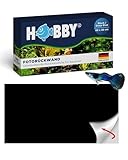 HOBBY Aquaristik Black/Deep Blue I 60 cm x 30 cm I Fotorückwand für Aquarien I selbstklebende Hintergrundfolie I schmutzabweisend und wasserabweisend I Aquarium Deko-Rückwandfolie