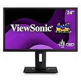 Viewsonic VG2440 60,5 cm (24 Zoll) Büro Monitor (Full-HD, HDMI, DP, USB 3.2 Hub, Höhenverstellbar, Lautsprecher, Eye-Care, 4 Jahre Austauschservice) Schwarz