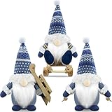 Gehydy Weihnachtswichtel 3er Set Weihnachtsdeko Wichtel Weihnachten Deko Wichtel Figuren Zubehör Dekoration Christmas Decorations für Home Küche