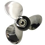 BARDOVEN Propeller 35-60HP 11-5/8x11 Edelstahl 13 Zähne SS Prop Fit für Honda Außenbordmotor