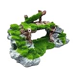 TAIZhiChen Dekoration für Aquarium, Dekoration für Schiff, Fische, Kunstharz, Statue, Landschaftsbau, Schüttelung, Unterschlupf, Mashil, Brückenform