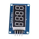 LiebeWH Digitales LED-LED-Anzeigemodul für Rotlicht-LED, LED-Anzeigesegmentanzeigemodul, 4-stelliges 7-Segment-Modul, 8 Einstellbare Graustufen