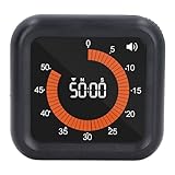 Visueller Timer, Geräuschlos, Wiederaufladbar, Magnetisch, Digitaler Timer, Arbeitszimmer, Backen, Küche (Black)