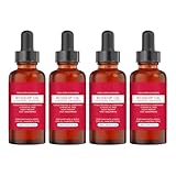 Hagebuttenöl Bio Kaltgepresst Gesicht | Feuchtigkeitsspendendes Hautpflegeöl | Ätherisches Hagebuttenöl Für Nägel, Haare, Körper, Gesicht, 30 ml (4er-Pack)