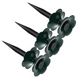 Angoily 3 Stück Gartenschlauchführungsräder mit Erdspießen Grün Robustes Material für Gartenbewässerung und Pflanzenschutz