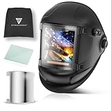 STAHLWERK Automatik-Schweißhelm 3 in 1 TITAN - Schweißerhelm mit True-Colour, autom. Abdunkelung DIN 4-14, Jobspeicher, optische Klasse 1/1/1/1, Sichtfeld 104 x 104 mm, Schweißschild, Schweißmaske