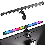 Quntis Computer Monitor Lampe mit Gaming Deko RGB Hintergrundbeleuchtung, 40cm Monitor Light Bar mit Touch Control, Anti-blaues Licht, USB Bildschirmlampe mit einstellbarer Farbtemperatur Helligkeit