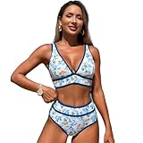 Mocturnity Damen Bikini Sport Zweiteiliger Badeanzug Farbe S