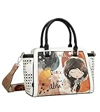 Anekke Große Bowlingtasche, inspiriertes Design, abnehmbare Umhängetasche und Taschen, 34 x 27 x 12 cm, elegante Accessoires für Damen, Mehrfarbig