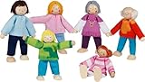 Goki Biegepuppen Moderne Familie: H= 9-11 cm, Holz und Textil, 6 Teile, per Set