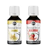 borchers Flavour Drops | Vanille & Erdbeere | 0 Kalorien | Zum Kochen und Backen | 2x 30ml