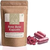 JKR Spices® 360 Stk. Rote Bete Kapseln - vegane Kapseln gefüllt mit 720mg hochwertigem rote Beete Pulver - hochdosiert - beetroot capsules - pflanzliche Kapsel - 100% natürlich und ohne Zusätze