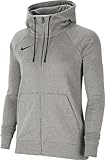 Nike Damen Nk Flc Park20 Fz Hoodie Sweatshirts, Dk Grey Heather/Black/Black, M EU