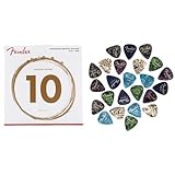 Fender HN109005 Saiten & Fender 351 Shape Premium Celluloid Picks 24 Count