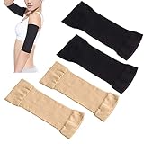 Abnehmen Arm Ärmel, Schlankmachende Kompression Armformer, Elastische Kompression Armstulpen, Oberarm Shaper Massagegerät, Abnehmen Arm Shaper Compression Wrap Sleeve Sport Fitness Wrap Former, 2 Paar