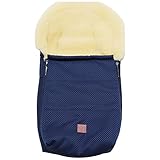 Kaiser 6534113 Emma, Babyschalen Lammfell Fußsack, navy