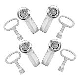 CTIRCHIU 4Stücke Mülltonnenschloss mit Schlüssel Wetterfestes Dreieckschloss für Abfallbehälter Robuste und Sichere Lösung für Müllentsorgung im Freien