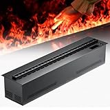 Kamine, 3D-Wasserdampf-Dekorkamin, Elektrokamineinsatz mit 3D-Wasserdampfeffekt, Zerstäubungskamin, einstellbare Flammenfarben und -helligkeit, automatische Wasserbefüllung, ultradünnes Pa