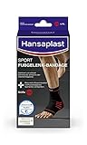 Hansaplast Sport Fußgelenk-Bandage, Sprunggelenkbandage schont und unterstützt das Gelenk, Knöchelbandage passend für das rechte und linke Fußgelenk, Größe S/M (1er Pack)