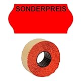 1.500 Preisetiketten 26x12mm leuchtrot 'Sonderpreis' permanent (1 Rolle), Aktion Kennzeichnung, Etiketten für Preisauszeichner | PB-Onlinehandel