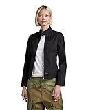 G-STAR RAW Damen Bikerjacke, Schwarz (dk black D23251-D387-6484), M