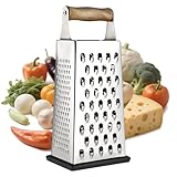 YC Kitchen Käsereibe, Reibe Edelstahl, Gemüsehobel, Reibe für gemüse, 4-seitig Vierkantreibe & Küchenreibe,Praktische Gadgets für die Küche (groß-1)