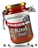 Der Feinschmecker 350ml Rinderfond aus natürlichen Zutaten I Würzige Basis für Suppen und Bratensaucen I Höchste Qualität ohne Geschmacksverstärker für natürliche Aromen bei Rindgerichten