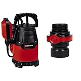 Einhell Tauchpumpe GC-SP 2275 (220 W, 7.500 Liter pro Stunde, max. Förderhöhe 6 m, flachabsaugend bis 5 mm, Klarwasserpumpe, bis zu 5 mm Partikelgröße, inkl. Schnellverbinder)