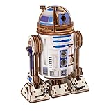UGEARS Star Wars ™ R2-D2 ™ Holzpuzzle Erwachsene 3D - 3D Puzzle Weihnachten, Holzbausatz DIY Set Basteln Erwachsene, Modellbau Holz Puzzle, Bastelset Holz, Modellbausatz Star Wars Geschenke Bausatz