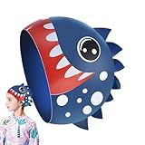 Badekappe für Kinder, wasserdichte Silikon-Badekappe für Kinder, rutschfest und versiegelt, verstellbar, um am Strand und bei Outdoor-Aktivitäten trocken zu bleiben