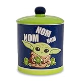 Silver Buffalo SWM539EG Star Wars Mandalorian Nom The Child Eating Frog Eggs Große Keramik Keksdose