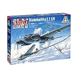 Italeri 1:72 Heinkel HE-111H-6, originalgetreue Nachbildung, Modellbau, Basteln, Hobby, Kleben, Plastikbausatz, Zusammenbauen, Nicht bemalt