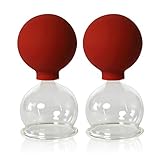 Lauschaer Glas Schröpfgläser mit Ball 2 Stück 50 mm zum professionellen, medizinschen, feuerlosen Schröpfen, Schröpfglas, Schröpfgläser