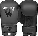 WFX Kinder-Boxhandschuhe für Kinder 2 4 170 g Training MMA Jungen Mädchen Boxsack Kickboxen Muay Thai Jugend Junior Matte Schwarze Handschuhe Geschenk für Kinder (170 g, Schwarz)