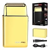 HIENA PRO Folienrasierer Herren, Reiserasierer Herren Null Maschine Haare, Epilierer Herren Friseur, Folienrasierer Für Herren, Elektrorasierer, Abnehmbar und waschbar, USB, Golden