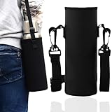 JEYORZY 1 pcs Wasserflaschenhalterung, Universal Trinkflasche Tasche Hülle, Neopren Wasserflasch Beutel Schutzhülle mit Abnehmba Verstellbar Tragegurt, für Wandern Laufen Spazieren Trekking