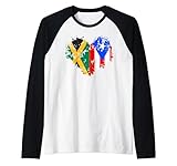 Outfit-Idee mit Flagge von Puerto Rico und Jamaika für Kinder und Boricua Raglan