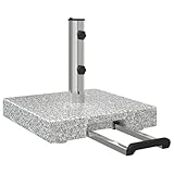 vidaXL Markisenständer mit Rollen Grau Granit 29 kg Quadratisch