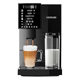 Cecotec Superautomatische Kaffeemaschine Cremmaet Compactccino Black, 19 Bar, Thermoblock-System, frisch gemahlene Bohnen mit Plug&Play, 150 g Kaffeebohnentank Mühle, 1,1 L Wassertank, 400 ml Milch