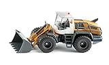 Siku 3561, Liebherr L 556 Radlader, 1:50, Metall/Kunststoff, Orange, Beweglicher Frontlader, Motorhaube zum Öffnen