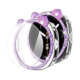 Bling Schutzhülle für Samsung Galaxy Watch 8, Displayschutzfolie, 40 mm, 44 mm, harte PC-Abdeckung + HD-gehärtetes Glas, wasserdichte Schutzfolie, vollständiger Schutz, Stoßfänger für Samsung Galaxy