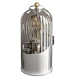 Make-up-Pinselhalter-Organizer | Kosmetikvitrine mit Deckel – um 360 Grad drehbarer Schreibtisch-Aufbewahrungsbehälter für Kosmetika, Nagellack, Kunstbedarf, Kosmetikpolitur, drehbar mit für