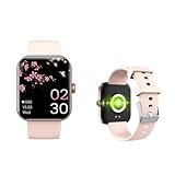 Wizvox 2025 Fitness Uhr Damen - 𝐁𝐥𝐮𝐭𝐳𝐮𝐜𝐤𝐞𝐫𝐦𝐞𝐬𝐬𝐮𝐧𝐠 Bluetooth Verbunden 1.9' Schlaftracker Modischer Begleiter F57L0605,pink