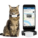 Winnes Hund GPS Tracker Ohne Abo App Tk911 GPS Katzehalsband Wasserdicht Anti Verlust/Echtzeit Tracking/Geofencing/Historische Routenwiedergabe Kleine Haustiere Ortungsgerät