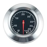 DRELD Edelstahl Grillthermometer Barbecue Thermometer, Röstthermometer, 60-430℃ Gasgrillthermometer für alle Holzkohlegrill, Grills, Ofen, Smoker, Räucherofen, Backofen und Grillwagen