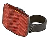Prophete MTB-Reflektor, StVZO zugelassen, mit Universalhalter für Sattelstütze, Sicherheit im Straßenverkehr, Reflektor für Mountainbikes, rote Reflektorleuchte, Fahrradreflektor nach Vorschrift