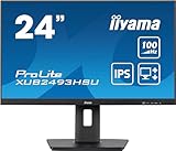 iiyama Prolite XUB2493HSU-B6 60,5cm 23,8' IPS LED-Monitor Full-HD 100Hz HDMI DP USB2.0 Höhenverstellung Pivot FreeSync schwarz