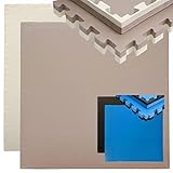 eyepower 4cm dick: 0,8 qm Fitnessmatte Puzzle - 1 Tatami Matte 90x90 - Squat Rack Hantel Matte - Bodenplatten Sport - Puzzlematten Outdoor Training Trampolin Sprossenwand Fallschutzmatten Indoor